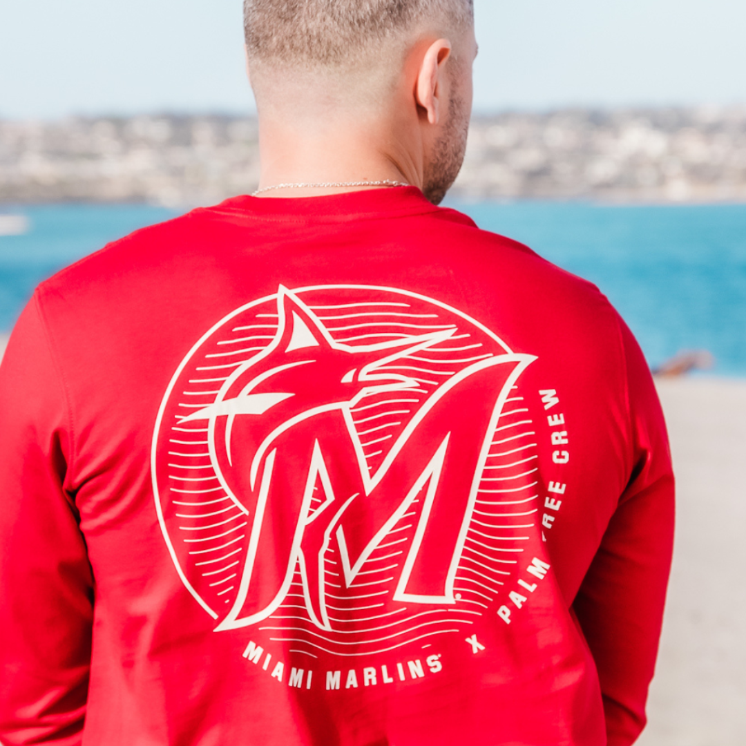 Marlins x PTC Red Long Sleeve