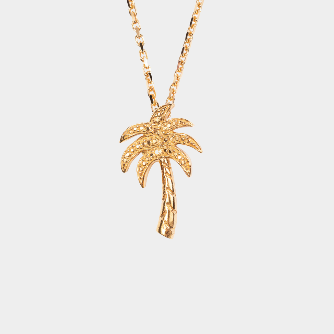 Palm Tree Necklace Gold