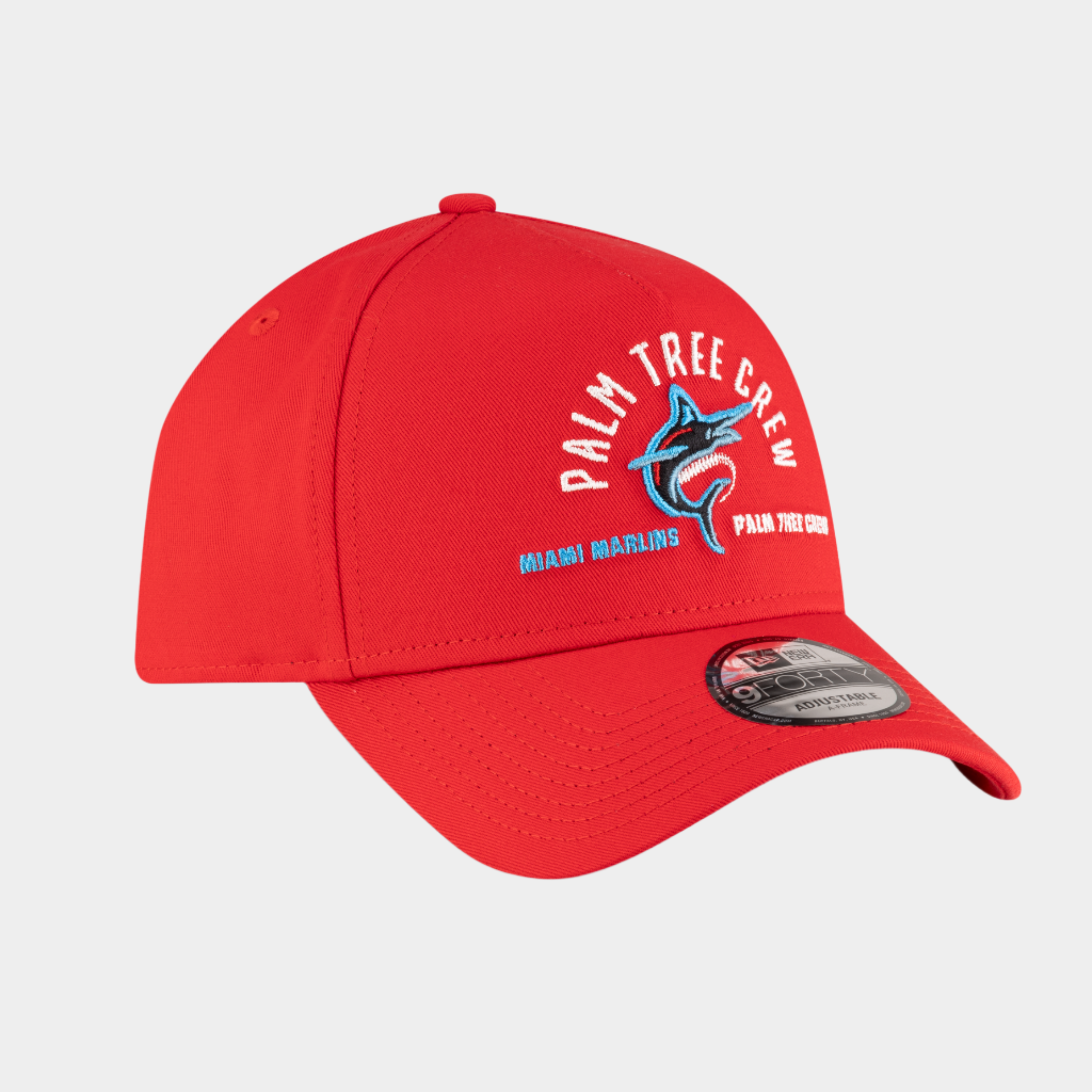 Marlins x PTC Red 9FORTY A-Frame Snapback Hat