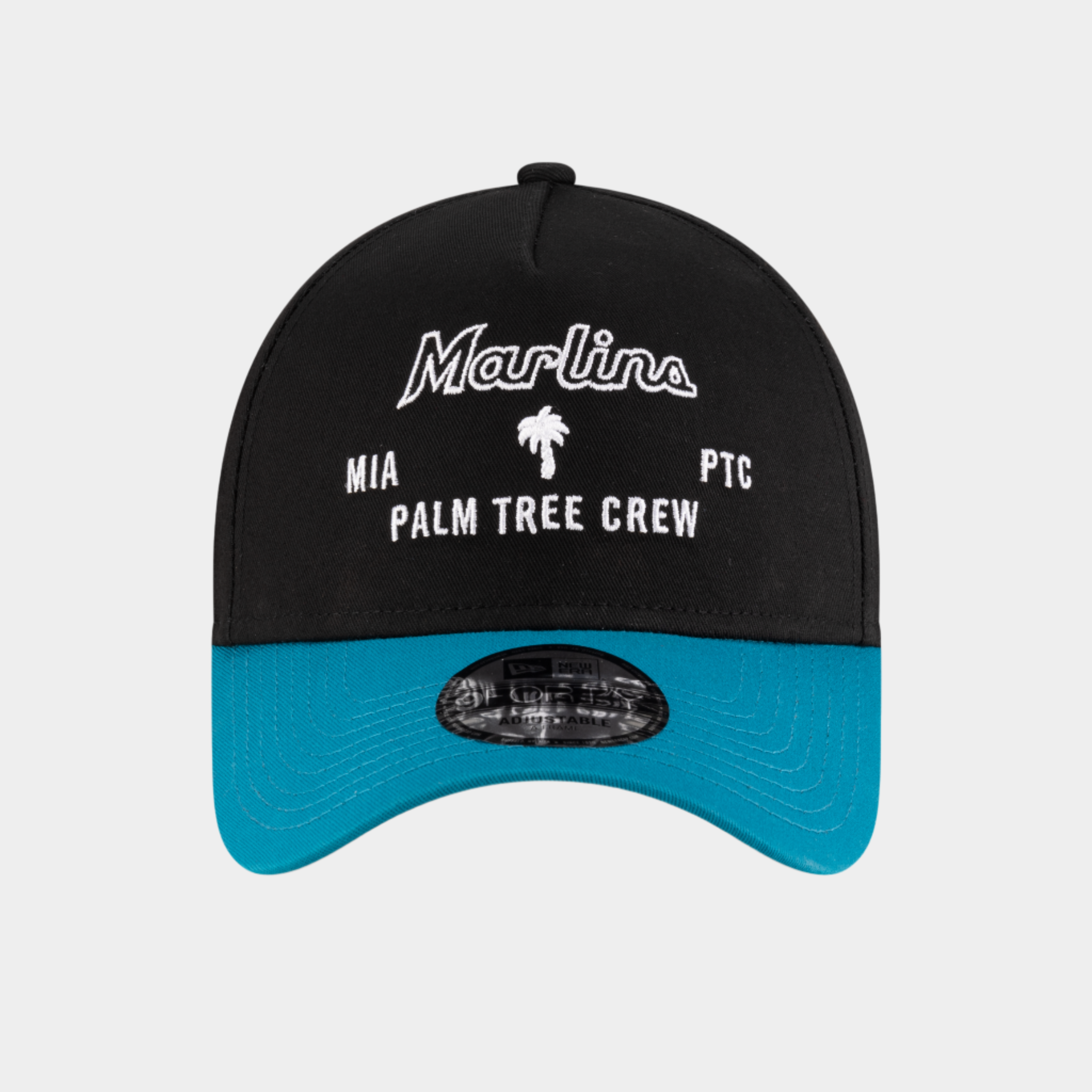 Marlins x PTC Black 9FORTY A-Frame Snapback Hat