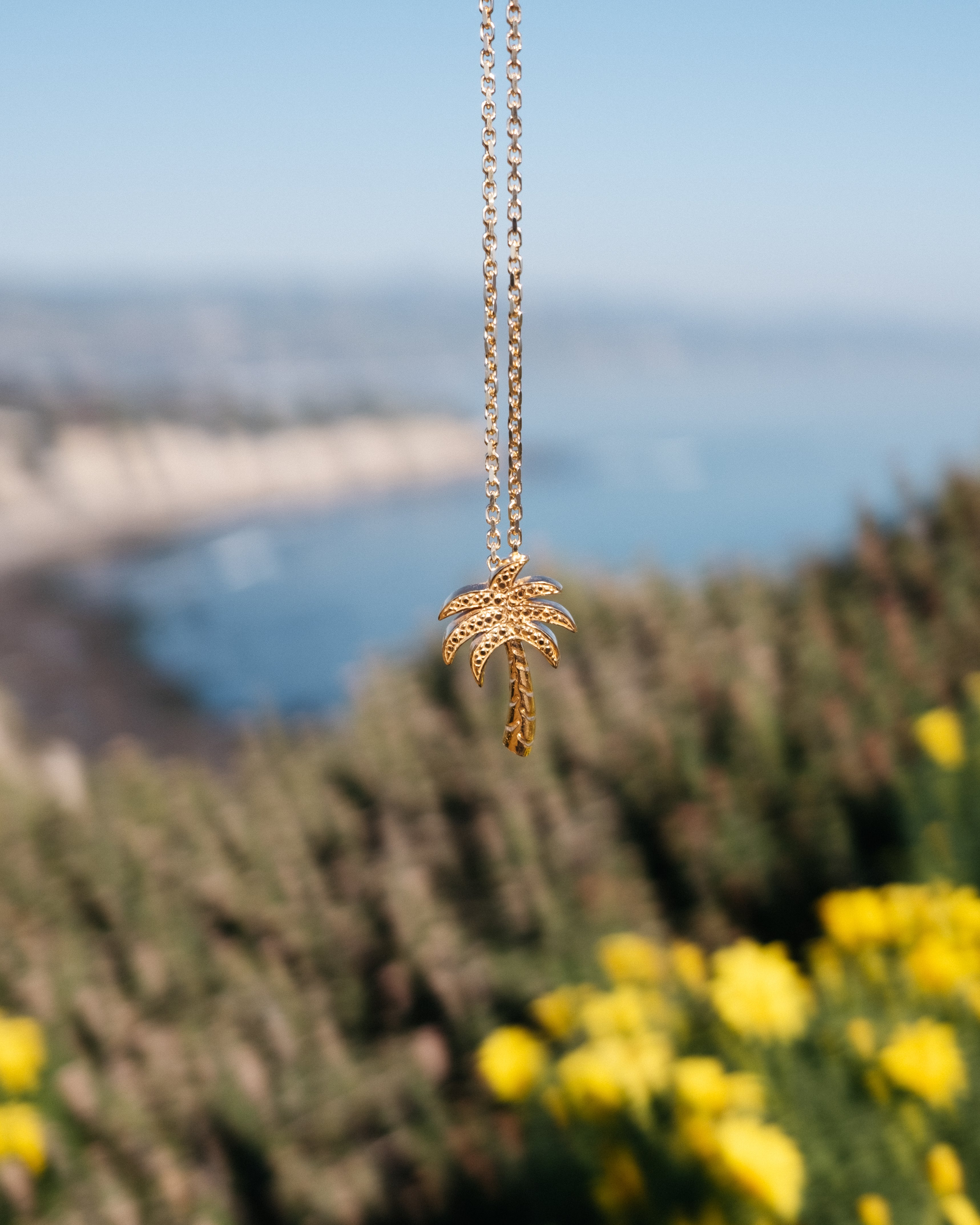 Palm Tree Necklace Gold