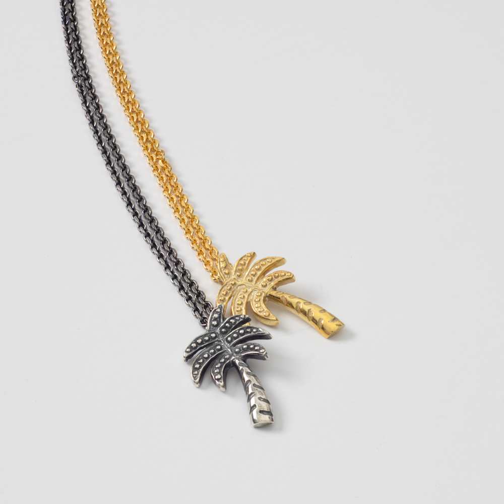 Women's Palm Tree Necklace Gold