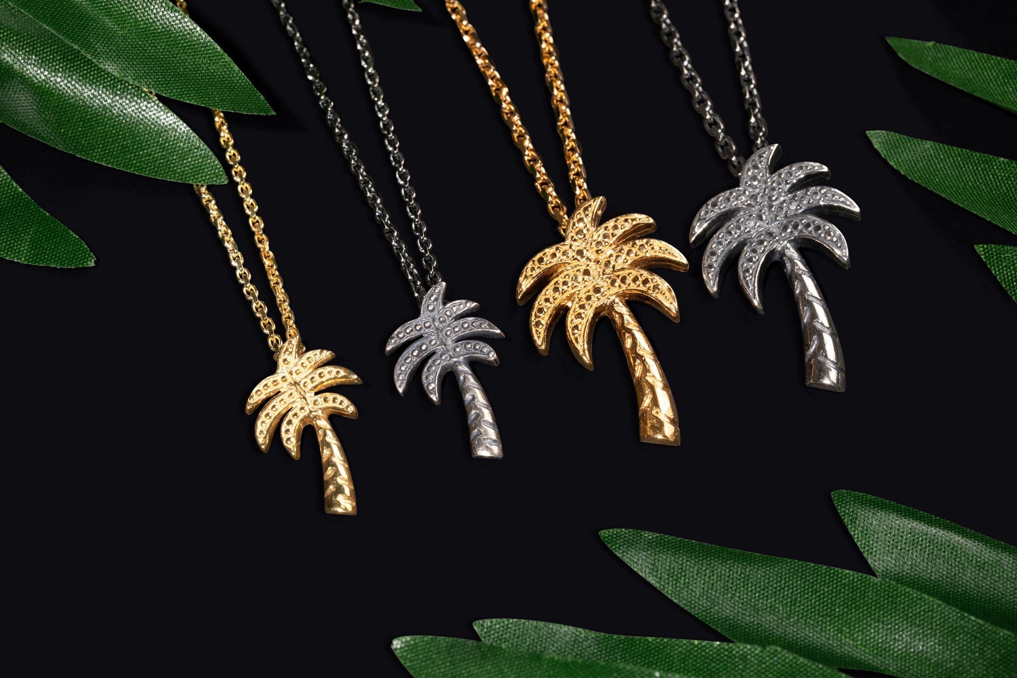 Palm Tree Necklace Silver