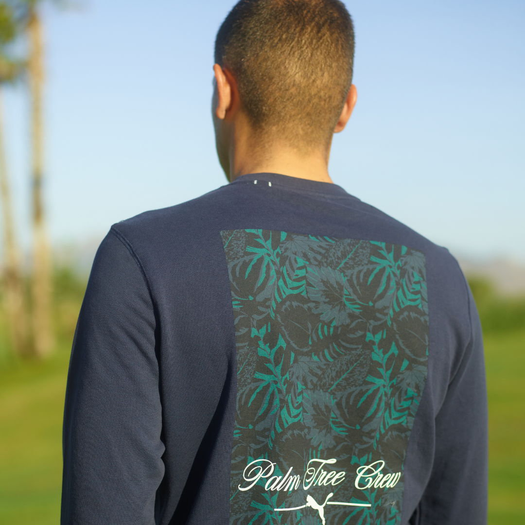 コラボ【PUMA x PALM TREE CREW】Glitch Graphic クルートップス Puma x PTC Glitch Graphic Golf Crewneck – PUMA Golf