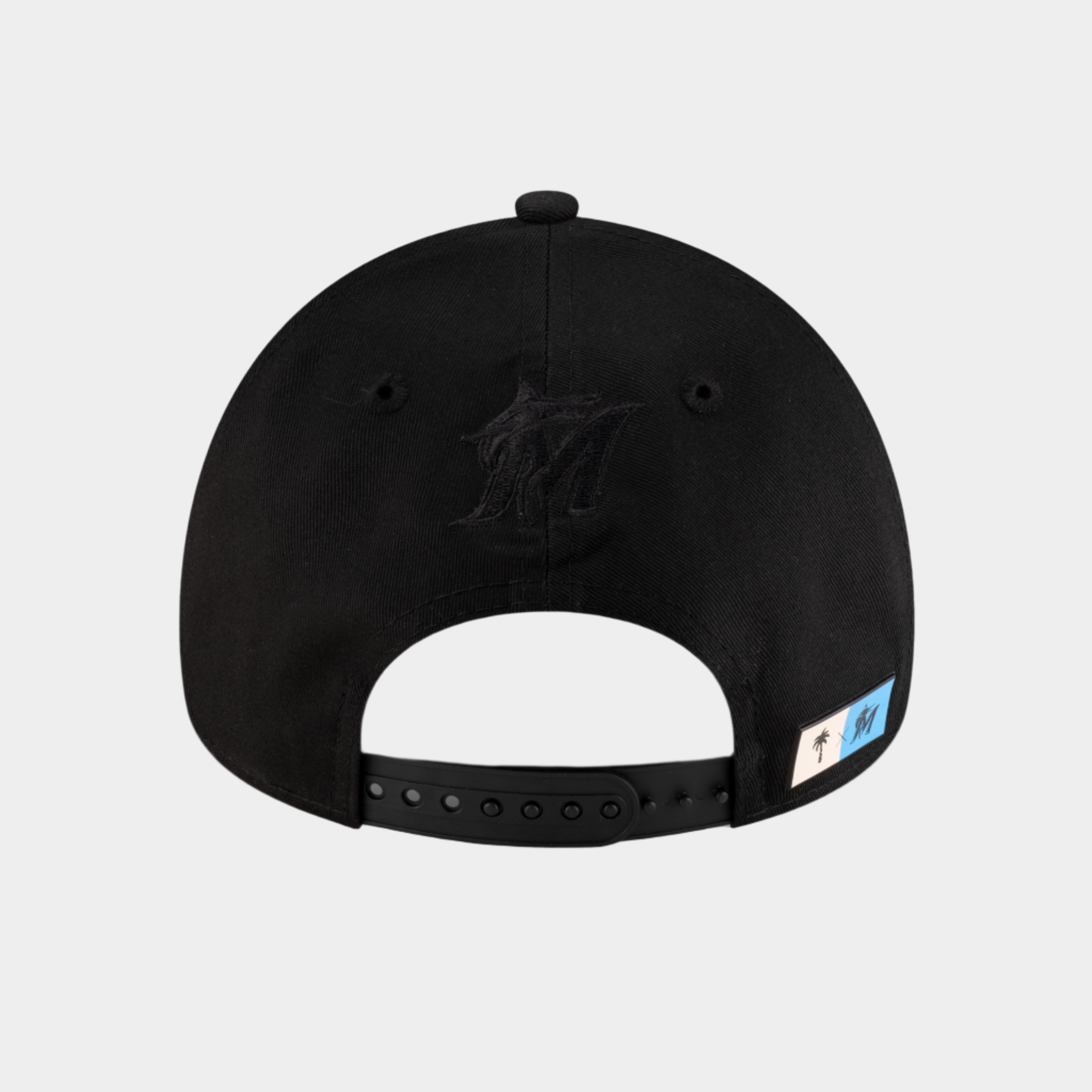 Marlins x PTC Black 9FORTY A-Frame Snapback Hat