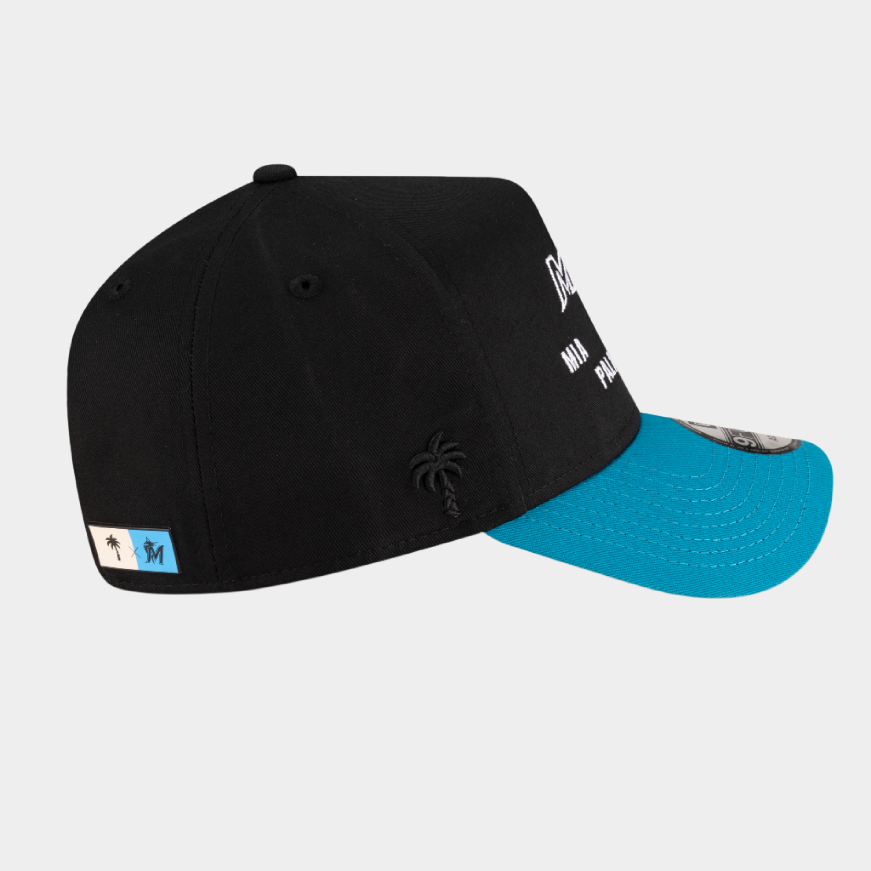 Marlins x PTC Black 9FORTY A-Frame Snapback Hat