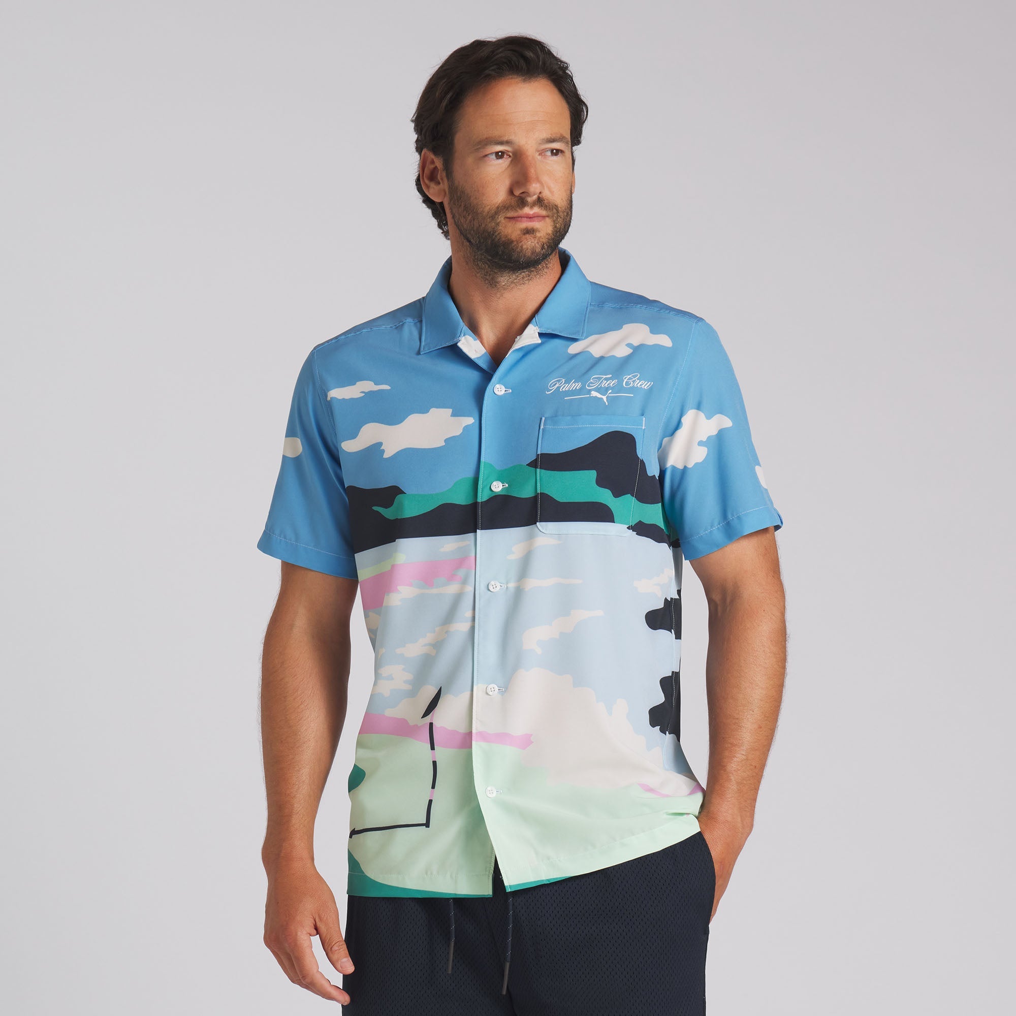PUMA x PTC Open Collar Print Shirt