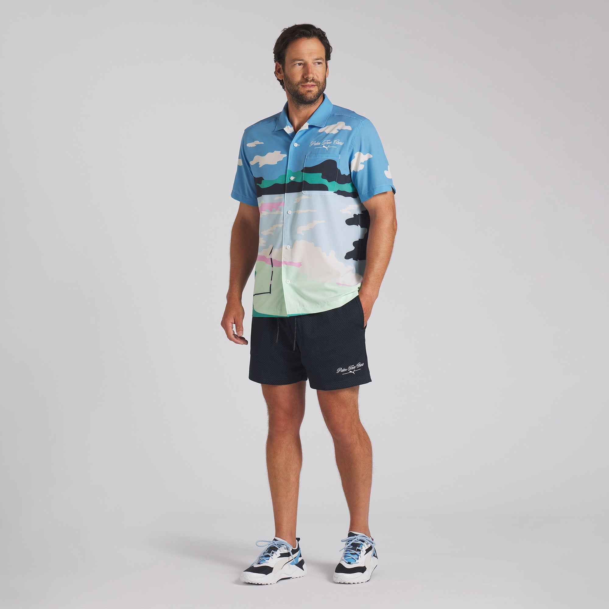 PUMA x PTC Open Collar Print Shirt