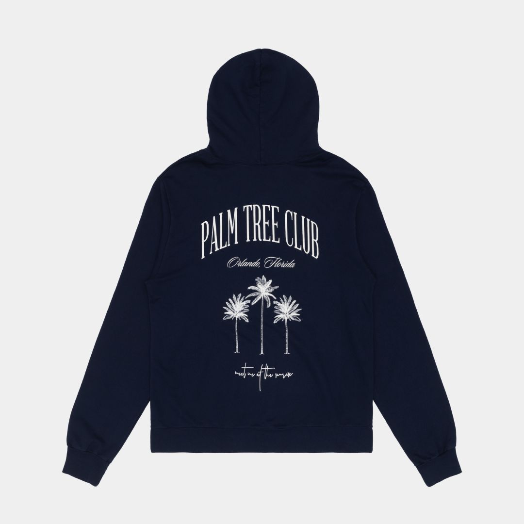 トップス Palm tree sweatshirt / navy Fleece Hoodie