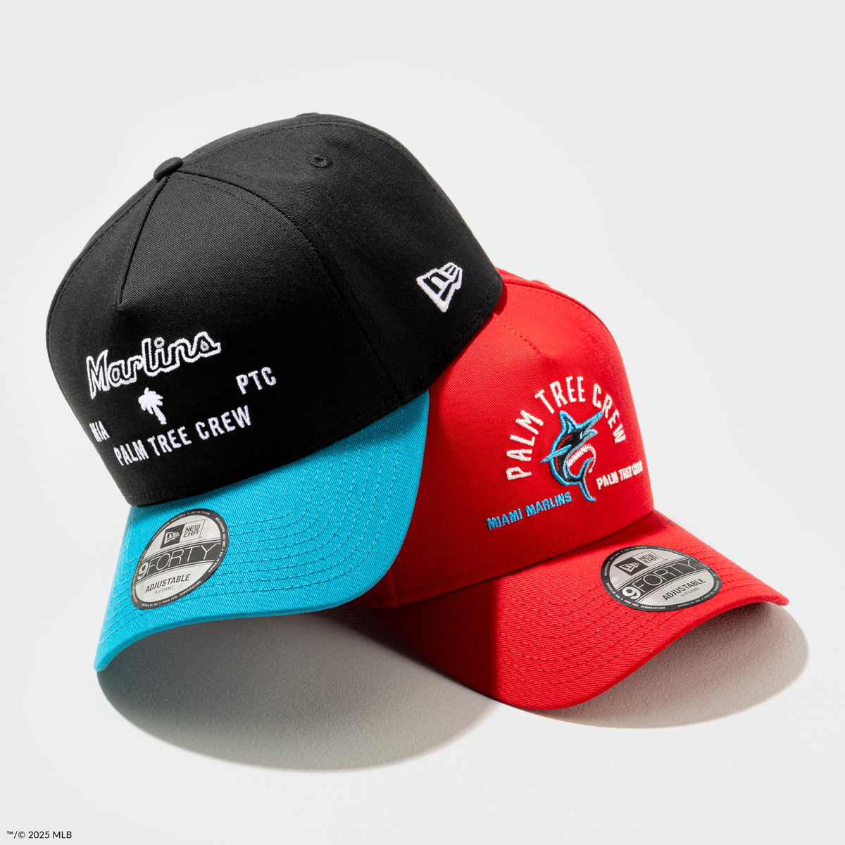Marlins x PTC Red 9FORTY A-Frame Snapback Hat